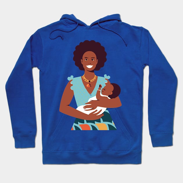 Afrocentric Mother And Baby Hoodie by Graceful Designs